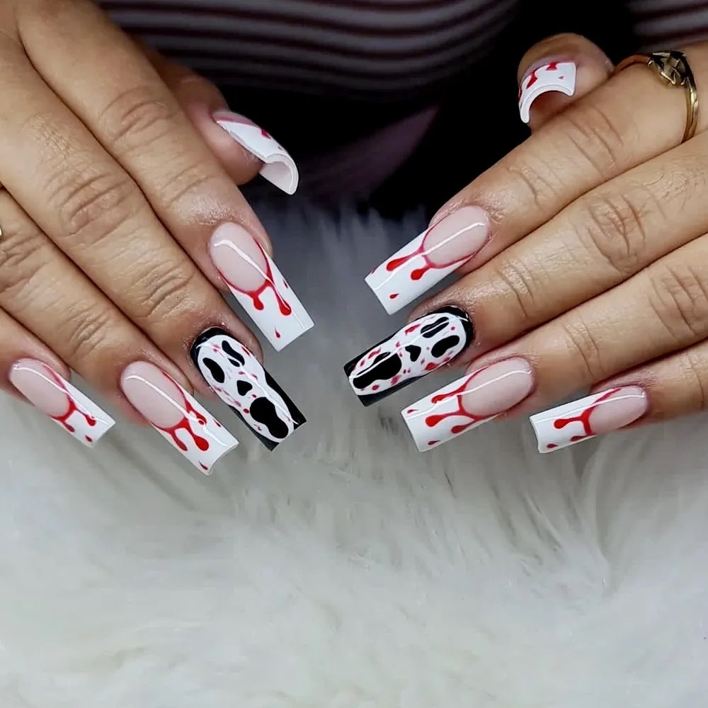 Scream Themed Press On Nails